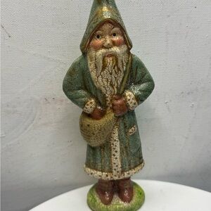 Green Santa Figurine with Bag